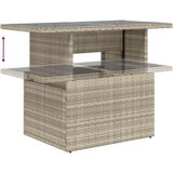  Set vrtnih kauča 10 komada Bež i Sivi PE Ratan Čelik Poliester | shoptok.hr