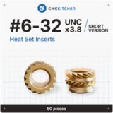 CNC Kitchen Navojni vložki #6-32 kratki UNC - #6-32 x 3.8 Slike