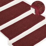 vidaXL Preproge za stopnice 15 kosov 65x25 cm mat rdeče | Shoptok.si