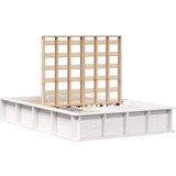 vidaXL Konstrukcija postelje Bela 120 x 200 cm Masivno borovo les, (5000127589) | Shoptok.si