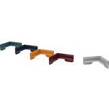 magnetoplan Kotna odlagalna letev za brezkončno steno, DxGxV 402 / 402 x 75 x 110 mm, melona rumene barve | Shoptok.si