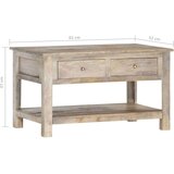 vidaXL klubska mizica 82x52x47 cm trden mangov les | Shoptok.si