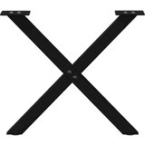 vidaXL Noge za stolić u obliku slova X 2 kom crne 38x(42-43) cm čelik | shoptok.hr