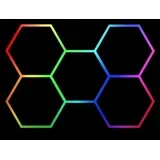 Hexagon LED tube 5 heads RGB 12V 410mm 24pcs