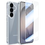 AVIZAR Komplet zaščite Galaxy S26 Plus Silikonska ovitka kaljeno steklo proti udarcem, Prozorna, (5000274012) | Shoptok.si