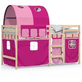 The Living Store Otroški pograd s tunelom roza 90x200 cm trdna borovina - Otroški Pograd, (21625222) | Shoptok.si