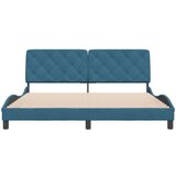 vidaXL Posteljni okvir z vzglavjem moder 180x200 cm žamet | Shoptok.si
