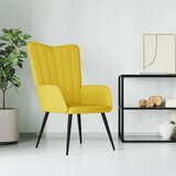  The Living Store Stol za sproščanje gorčično rumen žamet - Stol Za Sproščanje, (21456565) Cene