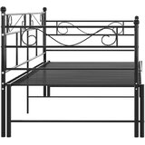  Okvir za krevet na razvlačenje crni metalni 90 x 200 cm | shoptok.hr