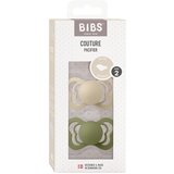 Bibs tolažilna duda - silikon Couture anatomska, 6-18 m, 2/1 Olive/Vanilla | Shoptok.si