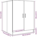 Ormarić za perilicu rublja siva boja betona 70,5x71,5x91,5 cm | shoptok.hr