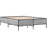  Okvir kreveta boja hrasta 140x200cm konstruirano drvo i metal | shoptok.hr