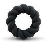 Twist Non Vibrating Liquid Silicone Ring Black