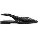 Tamaris Odprte balerinke črna / srebrna | Shoptok.si