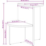 vidaXL Bocni stol 50 x 40 x 50 cm Čvrsta borova drva | shoptok.hr