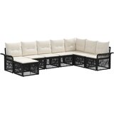  Sjedeća garnitura za vrt 8 kom. Crna poliratan 70.5 x 62 x 70 cm | shoptok.hr