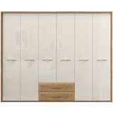 Jela Jagodina plakar P62A/GL - kolekcija Gala - Pacifik orah/Bež Lak - 272x227x60 cm