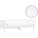  Dnevna postelja z vzmetnico 90x200 cm bela trdna borovina, (20646183) | Shoptok.si