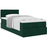  Okvir kreveta s madraca tamnozeleni 100x200cm baršunasti | shoptok.hr