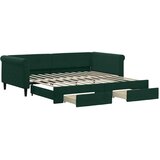  Dnevni krevet na razvlačenje tamnozeleni 100x200 cm baršunasti | shoptok.hr