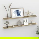 vidaXL Stenska polica 2 kosa bela in sonoma hrast 100x9x3 cm, (20765242) | Shoptok.si