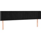  Uzglavlje crno 183x16x78/88 cm baršunasto | shoptok.hr