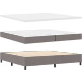 vidaXL Box Spring Postelja z Matracami in LED Taupe 200x200 cm Tkanina, (22050528) | Shoptok.si