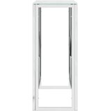  Konzolni stol 70 x 30 x 70 cm od nehrđajućeg čelika i stakla | shoptok.hr