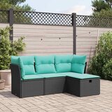  4-dijelni set vrtnih sofa od poliratana s jastucima crni | shoptok.hr