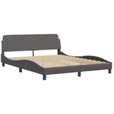 Krevet s madracem Dover sivi 160 x 200 cm od umjetne kože | Eponuda.com