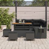  Sjedeća garnitura za vrt 9 kom. Crna poliratan 110 x 55 x 71 cm | shoptok.hr