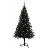 Božićno drvce s 150 LED svjetlima s stalakom Crna 150 cm PVC | Eponuda.ba