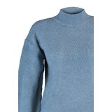 Trendyol Blue Knit Detail Stand Up Collar Knitwear Sweater | Shoptok.si