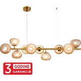 Mitea Lighting Visilica staro zlato PRISMA MAP9526-10 10xG9 + amber 3Y | Eponuda.com