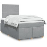  Krevet s oprugama i madracem svjetlosivi 120x190 cm od tkanine | shoptok.hr