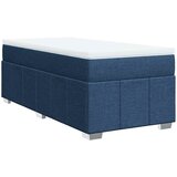  Krevet s oprugama i madracem plavi 100 x 200 cm od tkanine | shoptok.hr