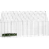  Kavez za zečeve Srebrno 400 x 100 x 210 cm Cinkani čelik | shoptok.hr