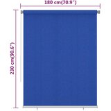  Vanjska roleta za zamračivanje 180 x 230 cm plava HDPE | shoptok.hr