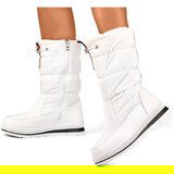 primohurt Women's white high snow boots, insulated winter boots with a drawstring | Shoptok.si