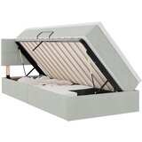 vidaXL Postelja s shranjevanjem Svetlo siva 90 x 190 cm Žamet, (5000100820) | Shoptok.si