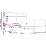  Posteljni okvir brez vzmetnice 135x190 cm sonoma hrast inž. les, (21608571) | Shoptok.si