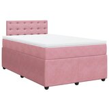 vidaXL Box spring postelja z vzmetnico roza 120x200 cm žamet, (21321212) Cene