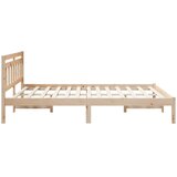  Krevetna konstrukcija Smeđa 150 x 200 cm Čvrsto borovo drvo | shoptok.hr