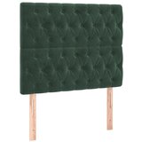 Maison Chic Posteljno vzglavje - Vzglavna omarica 2 kosa temno zeleno 100x7x78/88 cm žamet, (22077386) Cene