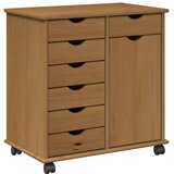  Mobilni ormar s kotačem Medeno smeđa 63 5 x 39 x 65 5 cm - boja meda | shoptok.hr