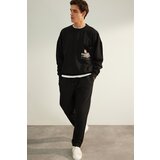 Trendyol Men's Black Regular Fit Printed Knitted Pajamas Set | shoptok.hr