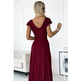 Numoco Women's shiny long dress with neckline | Shoptok.si