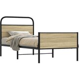Maison Chic Posteljni okvir - Enojna postelja - Postelja za odrasle brez vzmetnice 80x200 cm sonoma hrast inž. les-J6601, (21762199) | Shoptok.si