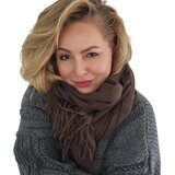 Pri Scarf Thick scarf tassels single color warm soft 200x70 cm Cijene