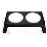 MiaCara Metalni set posuda s postoljem za pse Desco Black M – | shoptok.hr